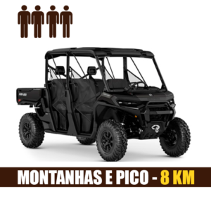 Passeio Montanhas e Pico da Cidade (8 KM) – CAN-AM HD7 – até 4 Pessoas. 