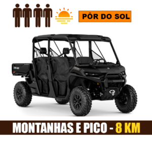 Passeio Montanhas e Pico da Cidade (8 KM) – CAN-AM HD7 – até 4 Pessoas.